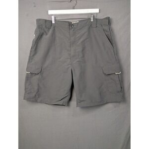 Wrangler Authentics Mens Cargo Shorts Gray Nylon Size 42